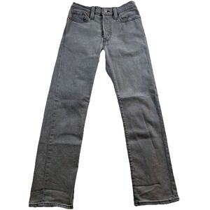 Levi's Gray Denim Women's Wedgie Strait Size‎ 26/27 Light Distressing